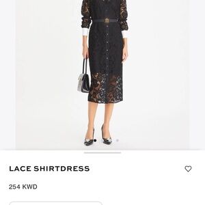 Tory Burch Black Lace Midi Dress